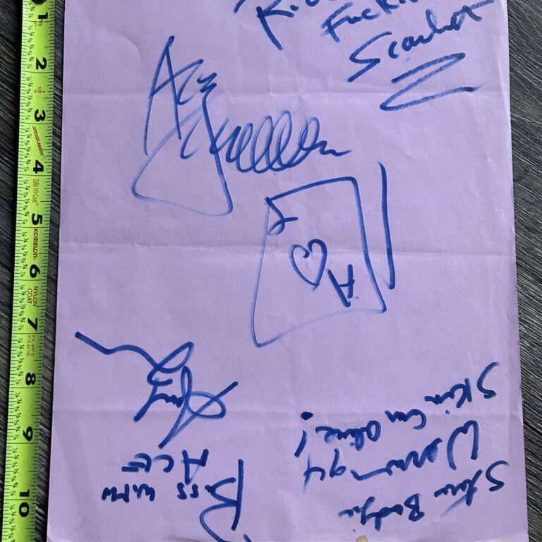 Kiss ACE FREHLEY Signed Autograph Ace Band Richie Scarlet more 1994 Vintage Kiss