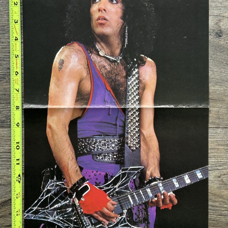 KISS Poster Centerfold Animalize Concert Tour Paul Stanley BC Rich Warlock