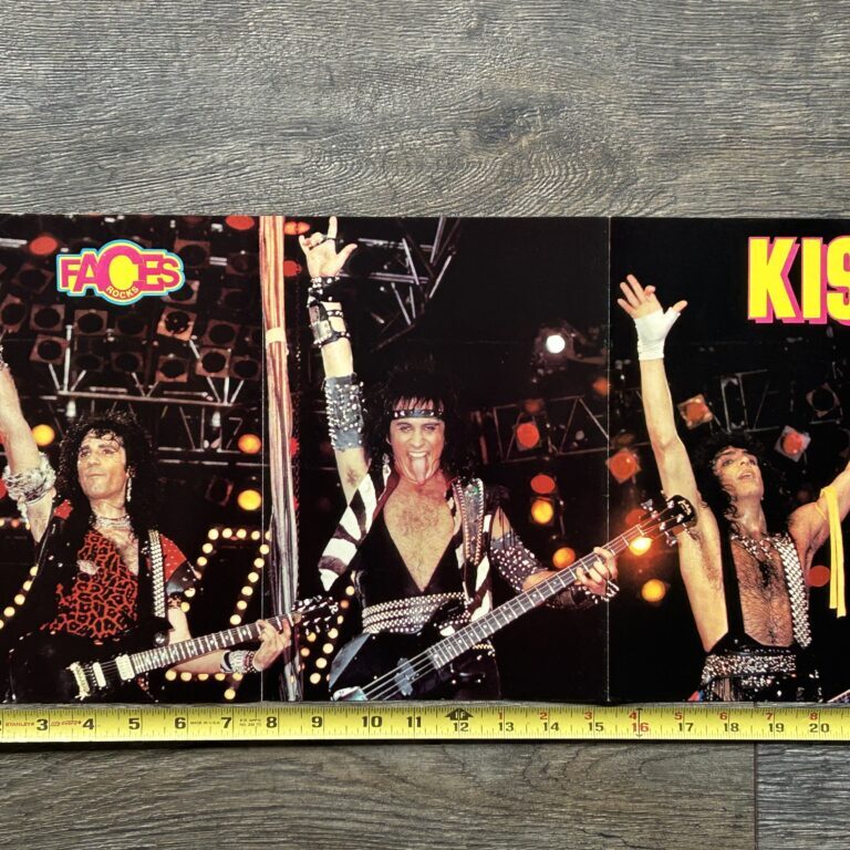 KISS Poster Centerfold Animalize Concert Tour Bruce Gene Paul on Stage Vintage Kiss