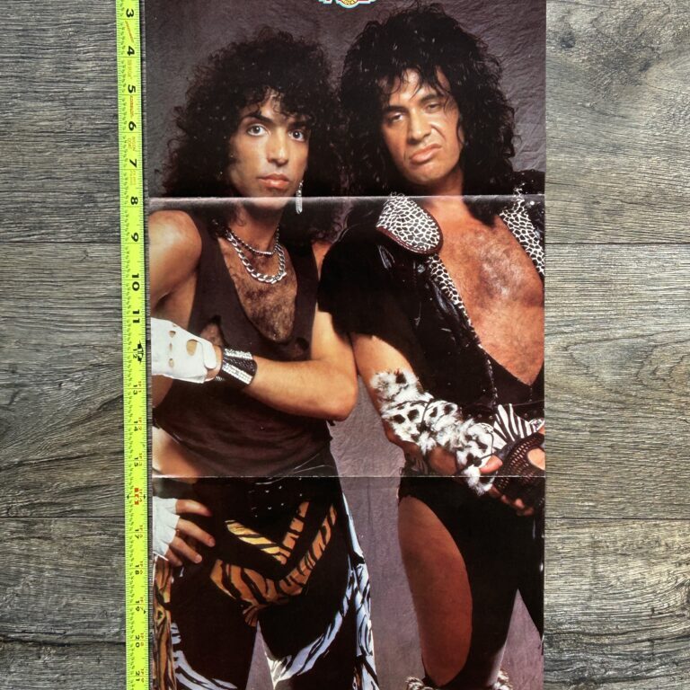 KISS Poster Centerfold Animalize Concert Tour Paul Stanley Gene Simmons Vintage Kiss