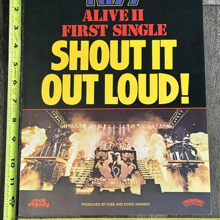 KISS Ad Advert Alive 2 1st Single Shout It Out Loud 1977 Vintage Kiss Aucoin