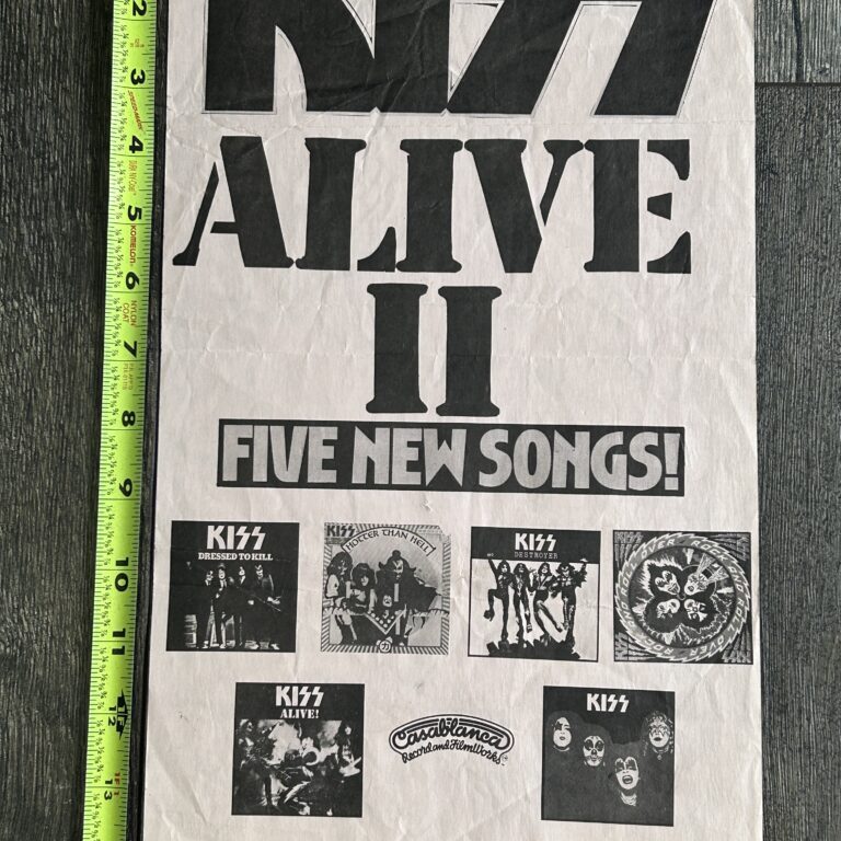 KISS Mini Poster Alive 2 Five New Songs -- New Jersey Record Store