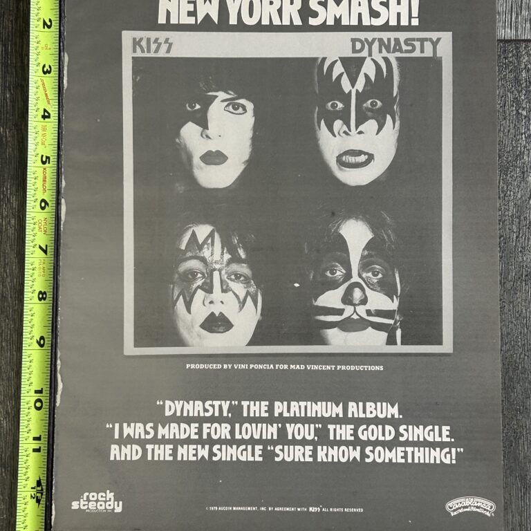 KISS Ad Advert Dynasty Album Another NY Smash 1979 Vintage Kiss Aucoin