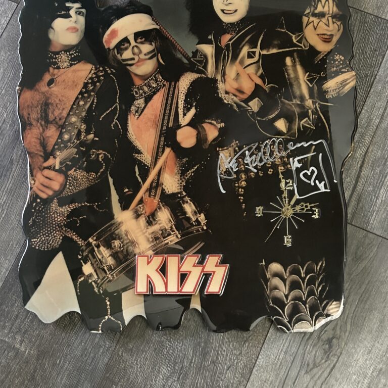 KISS Poster Clock Spirit Of '76 ACE FREHLEY Signed Autograph Vintage Kiss Aucoin