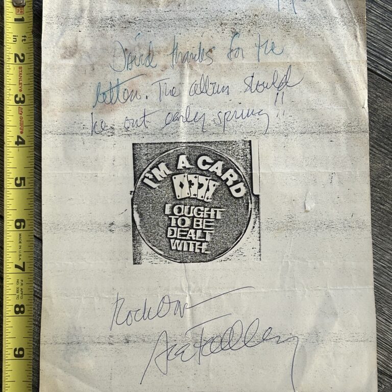 KISS ACE FREHLEY Signed Autograph w/ Note Frehley's Comet Dec 1985 Vintage Kiss