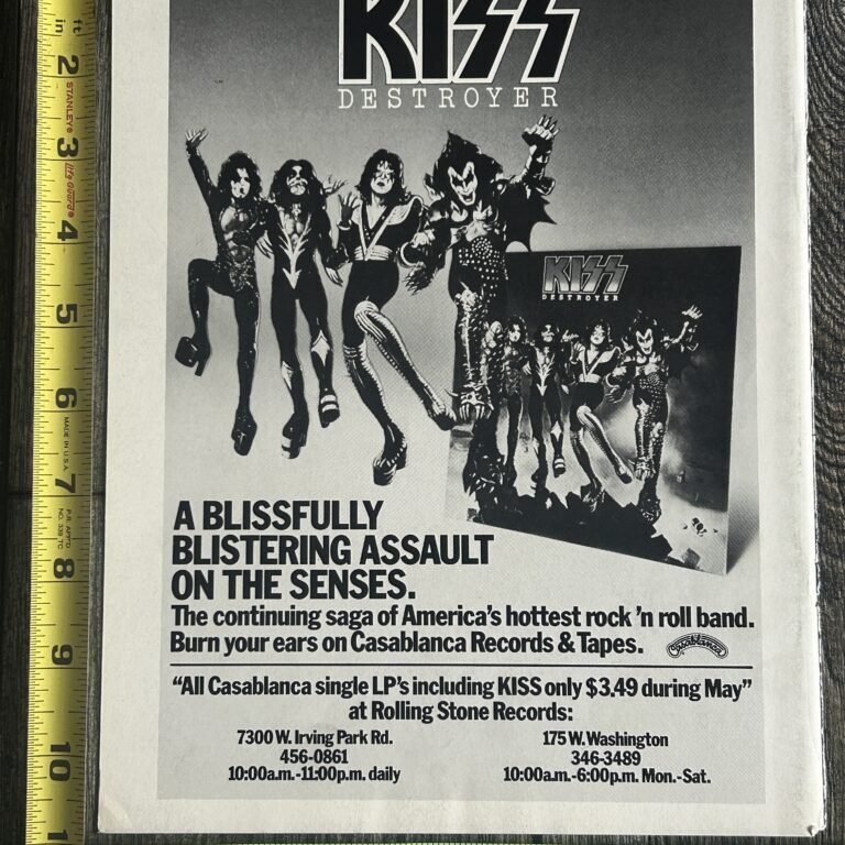 KISS Ad Advert Destroyer Assault On The Senses Rolling Stone Record Store Illinois