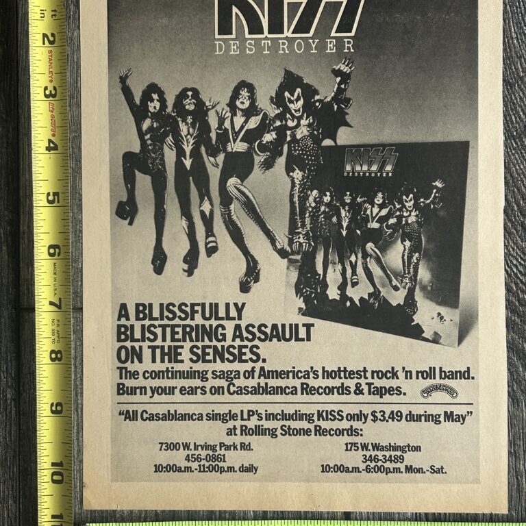 KISS Ad Advert Destroyer Assault On The Senses Rolling Stone Record Store Illinois