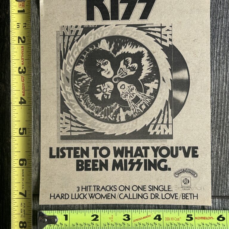 KISS Ad Advert Rock And Roll Over Hard Luck Women Beth Calling Dr. Love Vinyl