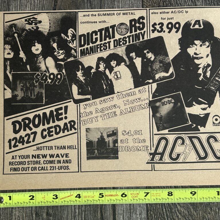 KISS Ad Advert Love Gun Vinyl LP Record Album Drome Record Store Cleveland Ohio Vintage Kiss Aucoin