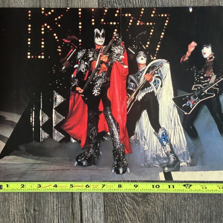 KISS Poster Centerfold Unmasked Tour Gene Simmons Ace Frehley Paul Stanley 11x16 Vintage Kiss Aucoin