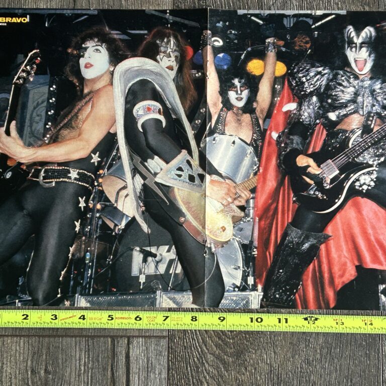 KISS Poster Centerfold Unmasked Tour Paul Stanley Ace Frehley Eric Carr Gene Simmons 11x16 Vintage Kiss Aucoin