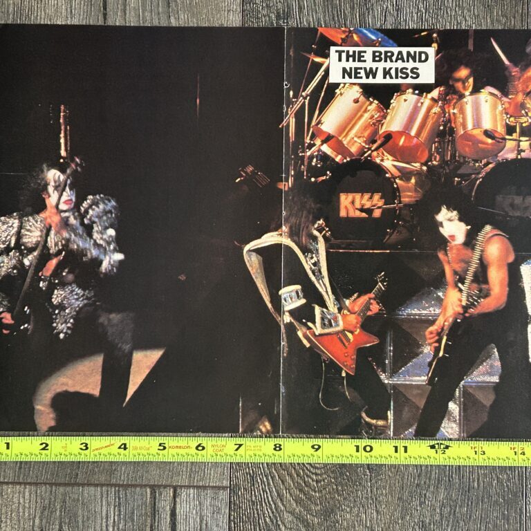 KISS Poster Centerfold Unmasked Tour Gene Simmons Ace Frehley Paul Stanley Eric Carr 10x16 Vintage Kiss Aucoin