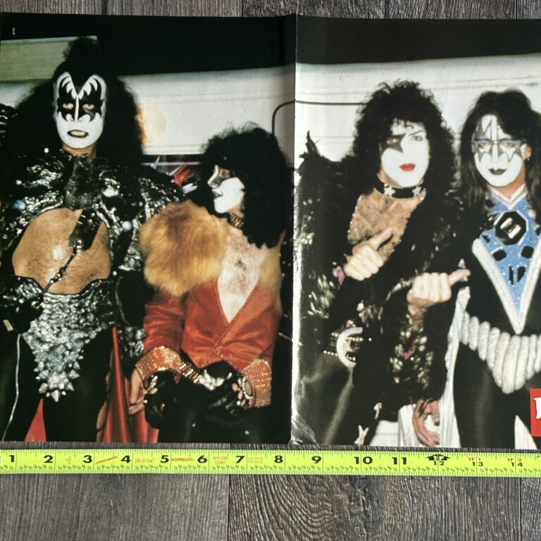 KISS Poster Centerfold Unmasked Tour Gene Simmons Eric Carr Paul Stanley Ace Frehley 12x16 Vintage Kiss Aucoin