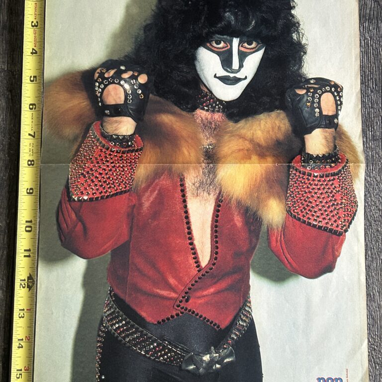 KISS Poster Centerfold Unmasked Tour Eric Carr Carr Fox Makeup 11x16 Vintage Kiss Aucoin