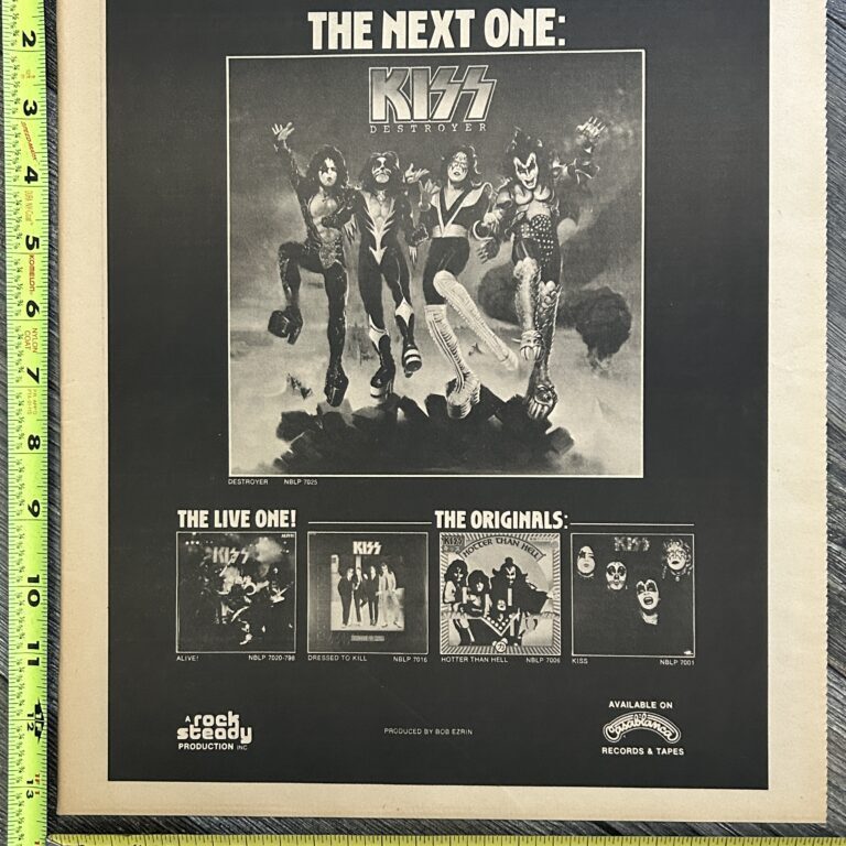 KISS Ad Advert Destroyer The Next One 1976 LP Vinyl Album Release Vintage Kiss Aucoin