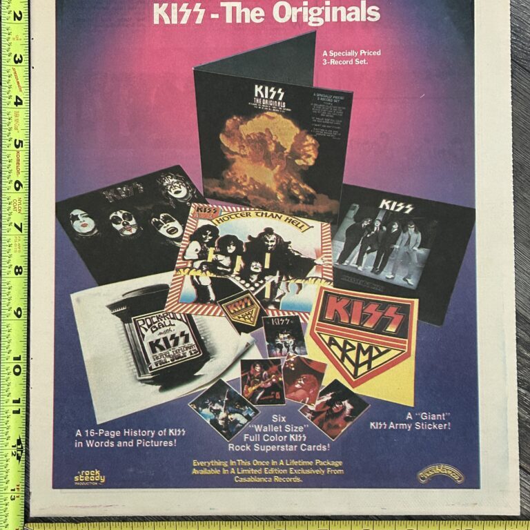 KISS Ad Advert The Originals Vinyl Record Release 1976 Vintage Kiss Aucoin