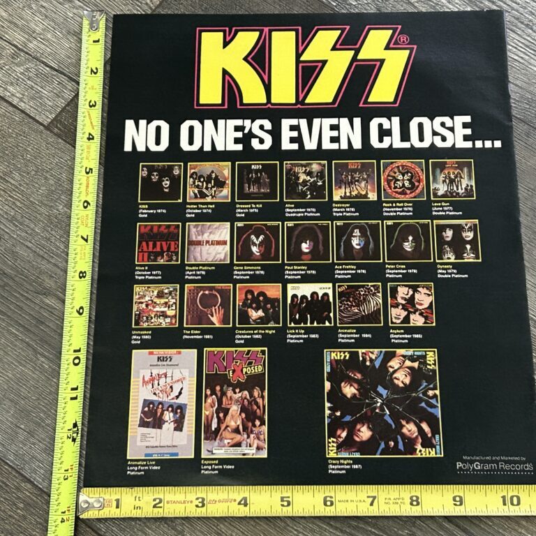 KISS Ad Advert Crazy Nights Vinyl Catalog No One's Even Close Vintage Kiss