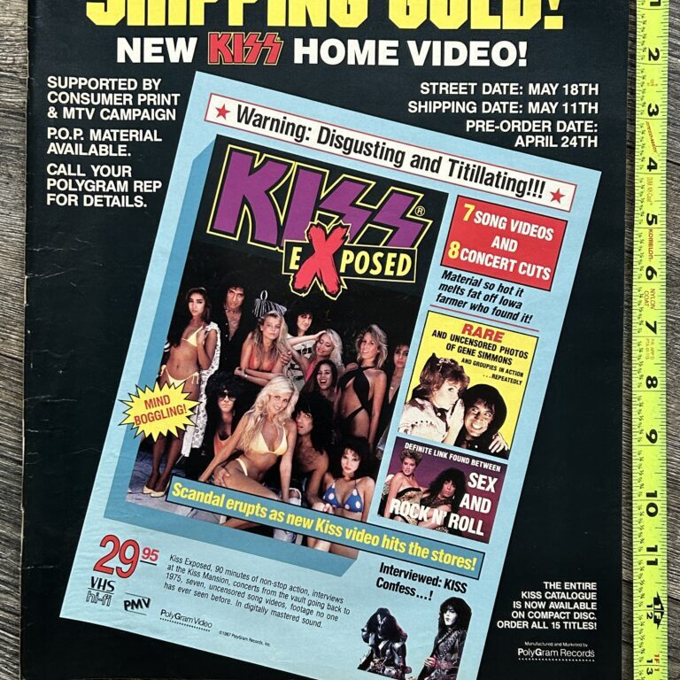 KISS Ad Advert Kiss Exposed VHS Home Video Release 1987 Vintage Kiss