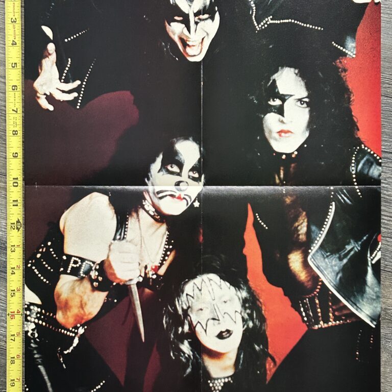 KISS Poster Centerfold Debut Album First Promo Pose Vintage Kiss Aucoin