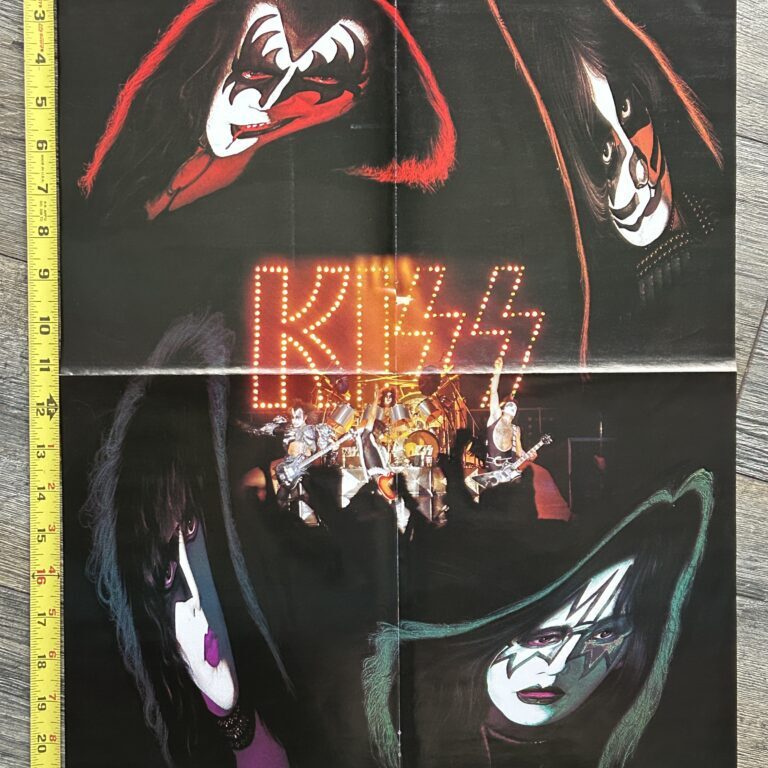 KISS Poster Centerfold Unmasked Concert Tour Palladium Vintage Kiss Aucoin