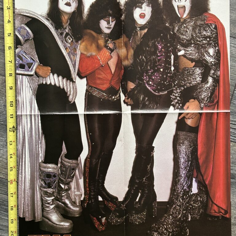 KISS Poster Centerfold Unmasked Tour Pop Rocky Vintage Kiss Aucoin