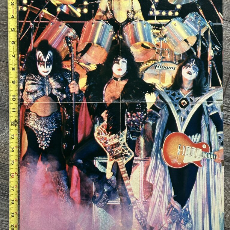 KISS Poster Centerfold Unmasked Concert Tour Stage Vintage Kiss Aucoin