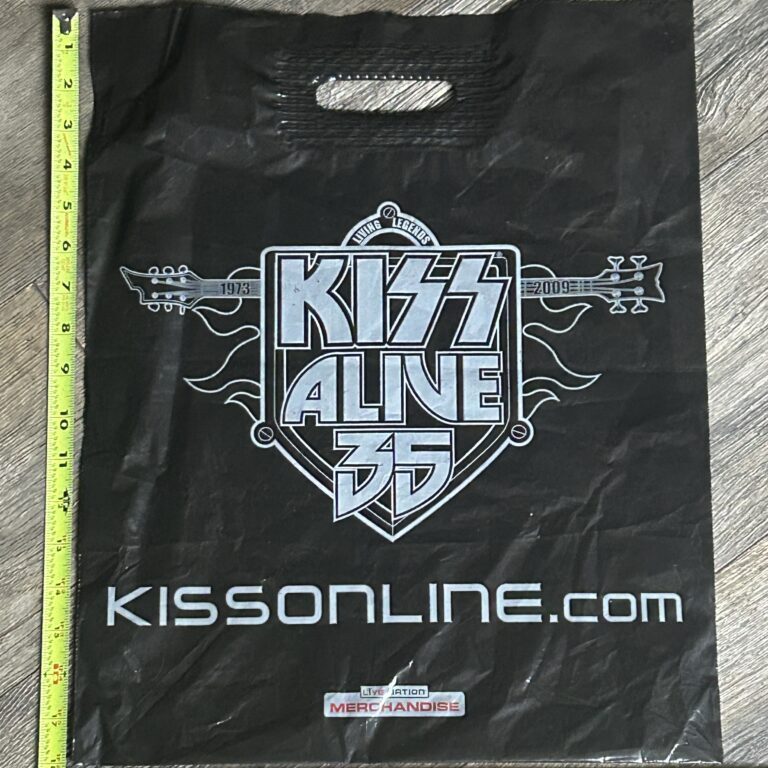 KISS Shopping Bag ALIVE 35 Concert Tour Black Silver Vintage Kiss Memorabilia