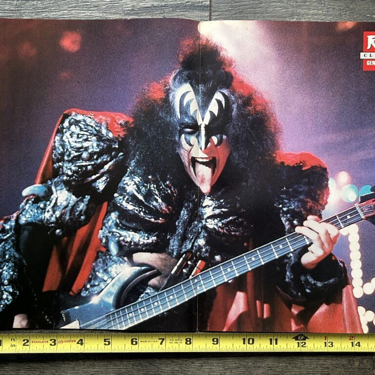 KISS Poster Centerfold Unmasked Concert Tour GENE SIMMONS Vintage Kiss Aucoin