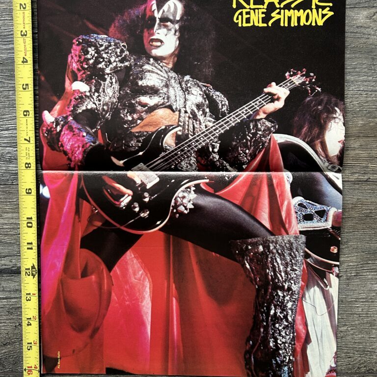 KISS Poster Centerfold Unmasked Concert Tour GENE SIMMONS Vintage Kiss Aucoin