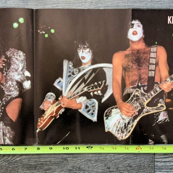 KISS Poster Centerfold Dynasty Concert Tour Gene Ace Paul Vintage Kiss Aucoin