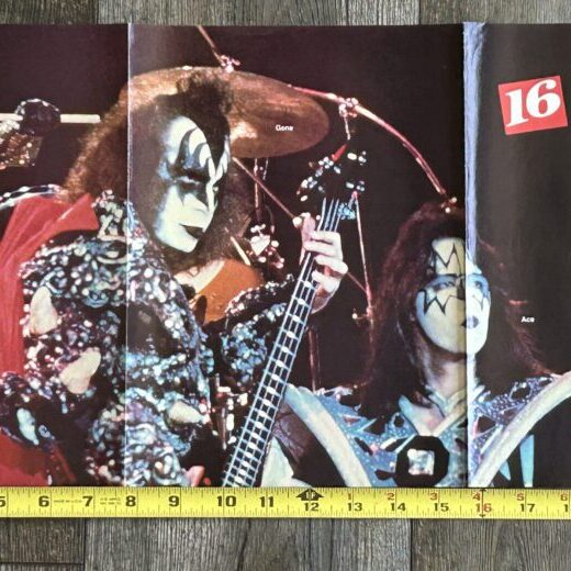 KISS Poster Centerfold Dynasty Concert Tour Band Stage Vintage Kiss Aucoin 11x23