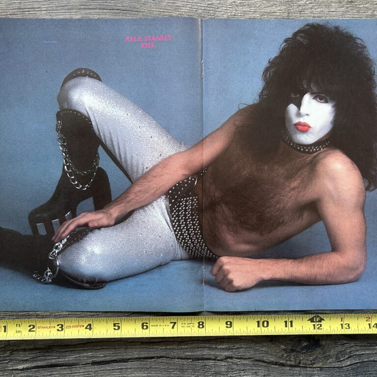 KISS Poster Centerfold Paul Stanley Silver Pants 1978 Solo Vintage Kiss Aucoin