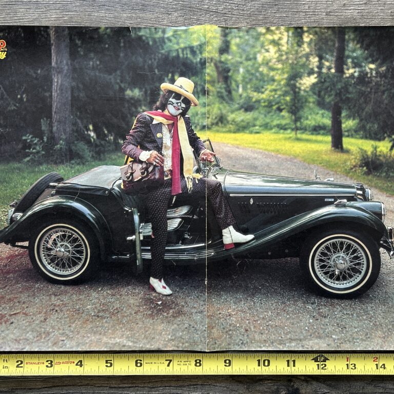 KISS Poster Centerfold Peter Criss Car 1975 Pop Rocky Vintage Kiss Aucoin 11x16