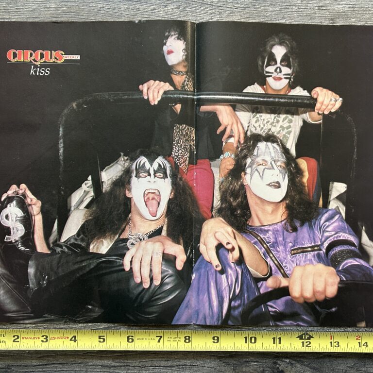 KISS Poster Centerfold Band In Jeep 1975 Dressed To Kill Vintage Kiss Aucoin