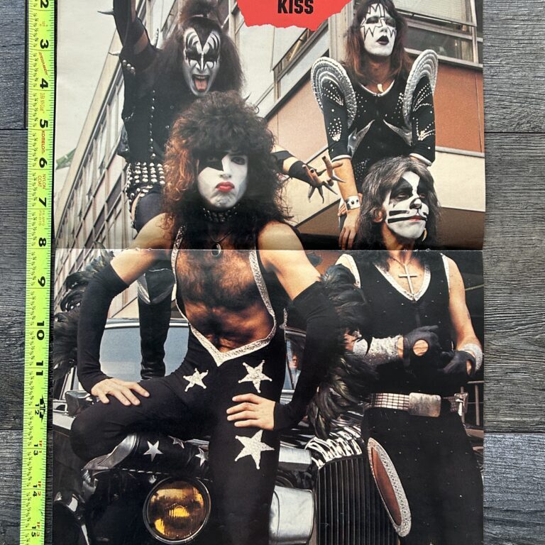 KISS Poster Centerfold London England European Tour 1976 Vintage Kiss 1990's