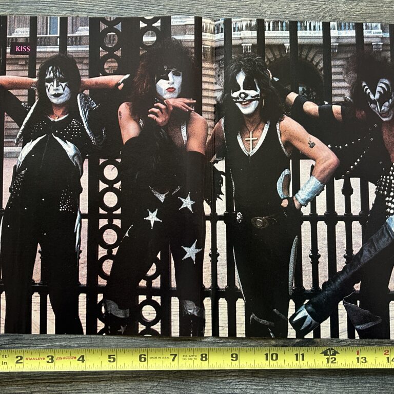 KISS Poster Centerfold London England European Tour 1976 Vintage Kiss Aucoin