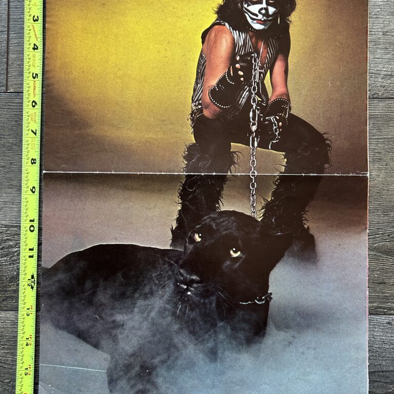 KISS Poster Centerfold Peter Criss Panther 1978 Solo Albums Vintage Kiss Aucoin