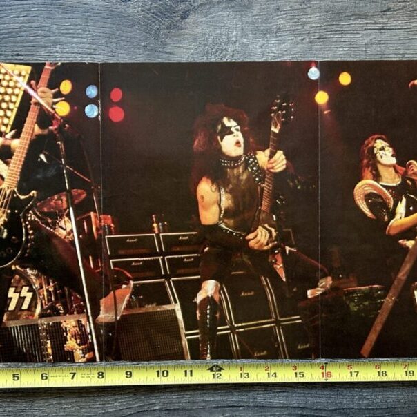 KISS Poster Centerfold Alive Concert Tour Teen Beat Vintage Kiss Aucoin 10x23