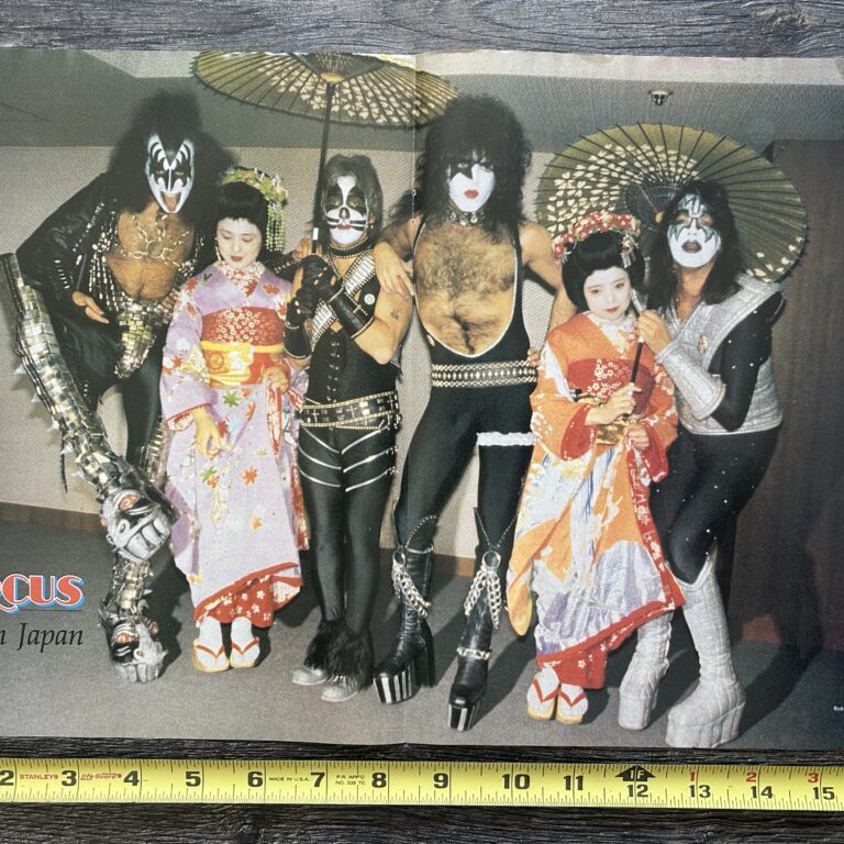 KISS Poster Centerfold Alive 2 Tour Japan Geisha Girls 1978 Vintage Kiss Aucoin