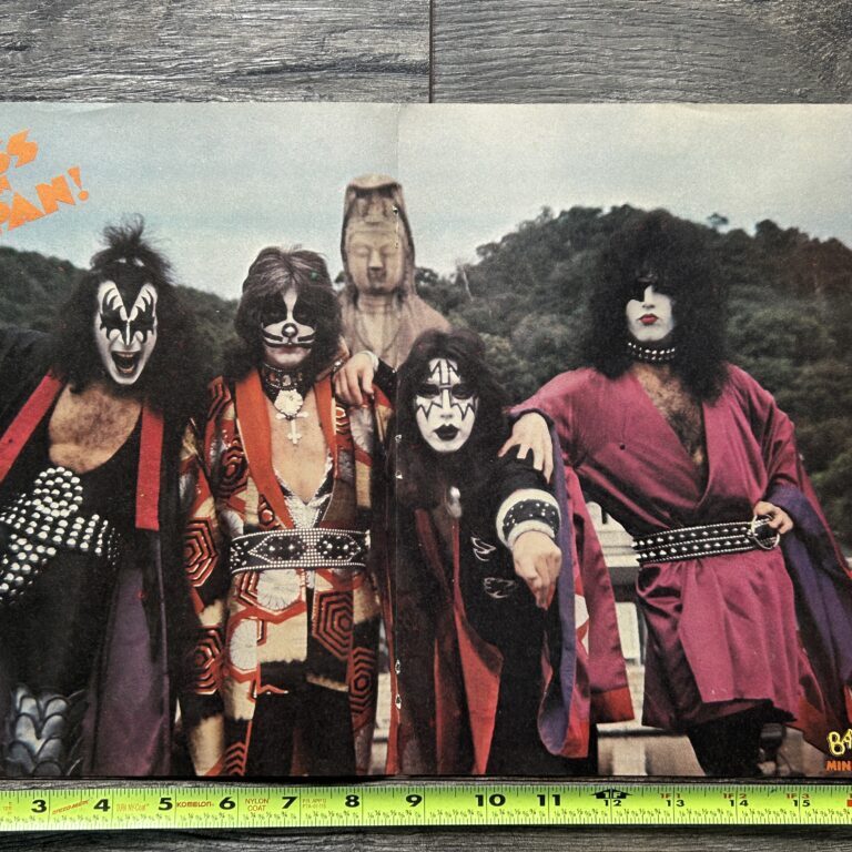 KISS Poster Centerfold Rock And Roll Over Tour Japan Kimonos Vintage Kiss Aucoin