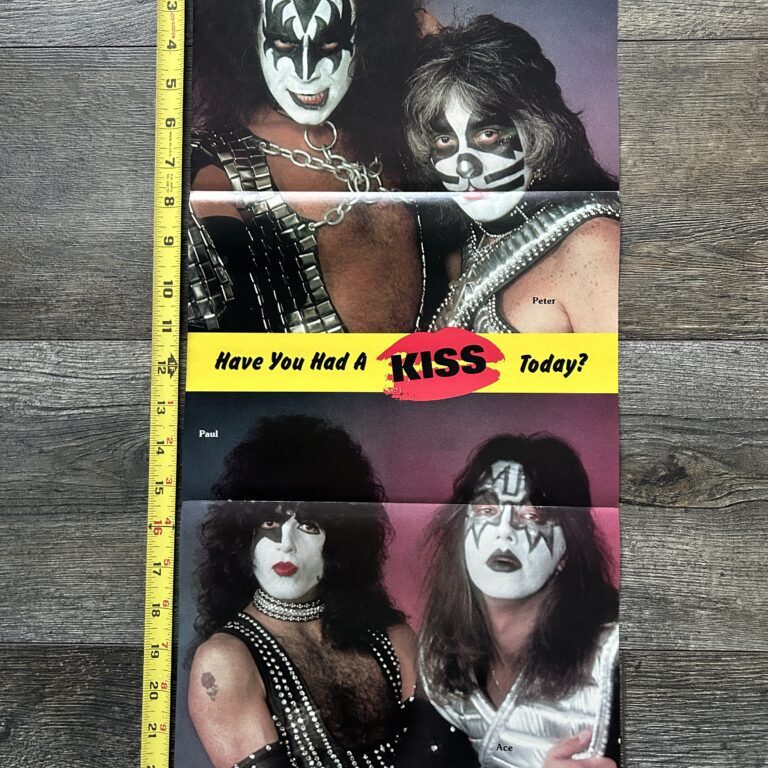 KISS Poster Centerfold Love Gun Group Pose Have You Had A Kiss Today 16 Magazine Vintage Kiss Aucoin