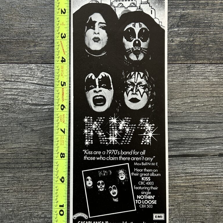 KISS Ad Advert Debut Album EMI UK Nothin' To Lose Single Vintage Kiss Aucoin