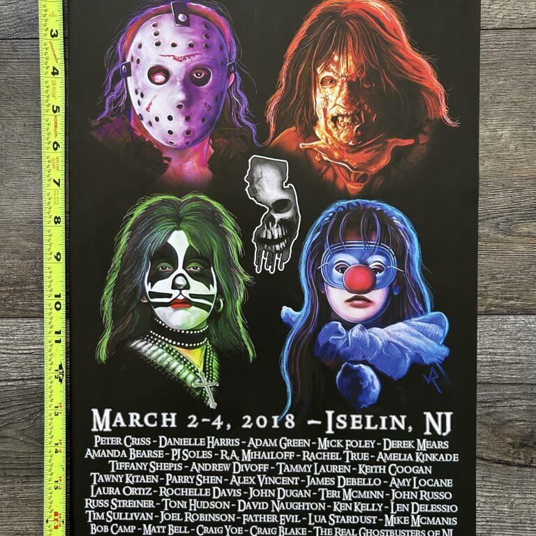 KISS Event Poster PETER CRISS Meet Greet New Jersey Horror Con 2018 Vintage Kiss