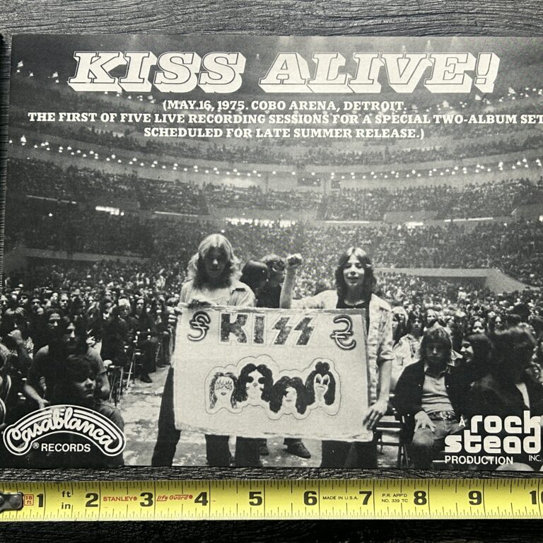 KISS Ad Advert Alive Album Release Cobo Hall Detroit 1975 Vintage Kiss Aucoin