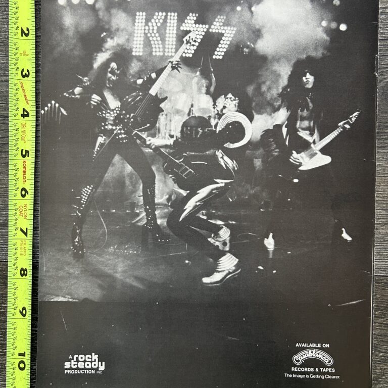 KISS Ad Advert Alive Album Vinyl Record Cassette Tape Vintage Kiss Aucoin 8x11