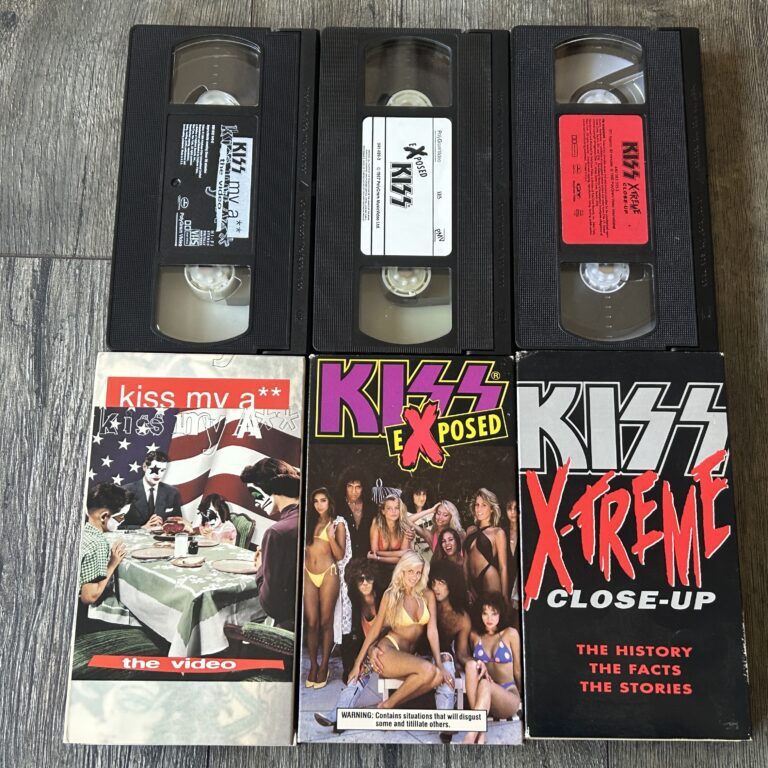 KISS VHS Video Tape Kiss Exposed X-treme Closeup Kiss My A** Lot Vintage Aucoin