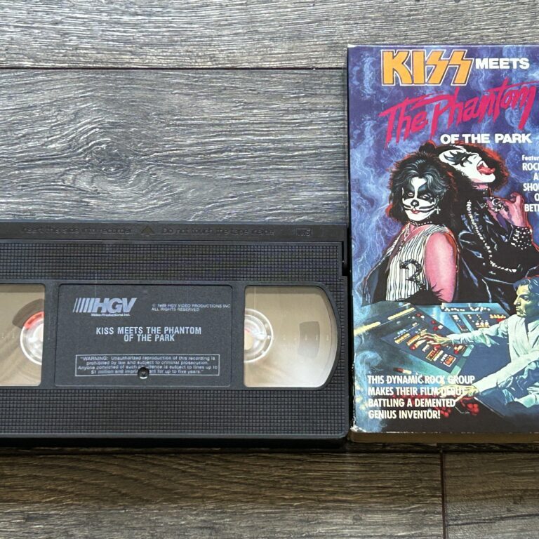 KISS VHS Video Tape Kiss Meets The Phantom Movie 1986 Canada Vintage Kiss Aucoin