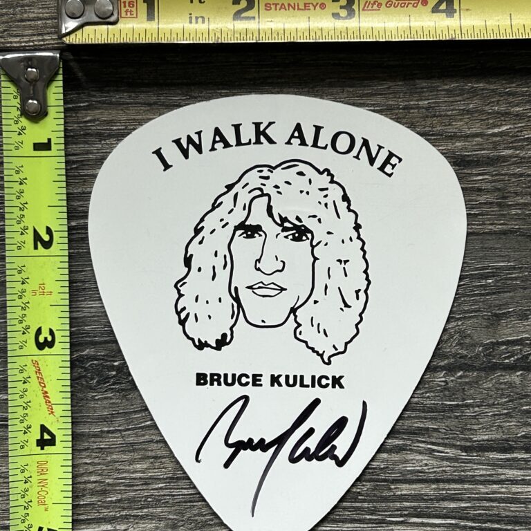 KISS Guitar Pick Large BRUCE KULICK Signed Autograph I Walk Alone Vintage Kiss