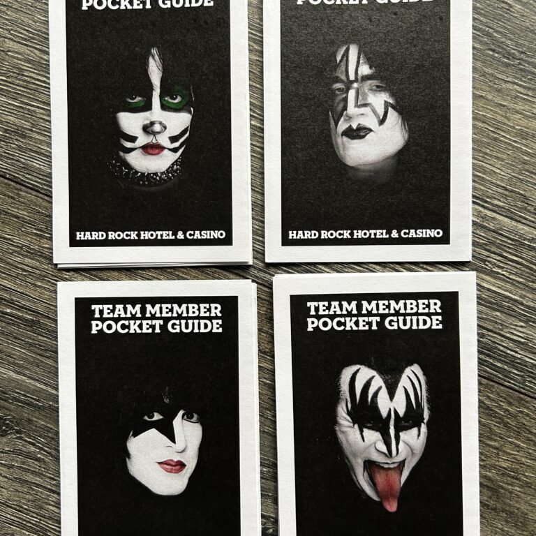 KISS Las Vegas Concert Residency Promo Hard Rock Pocket Guide 4pc Set 2014