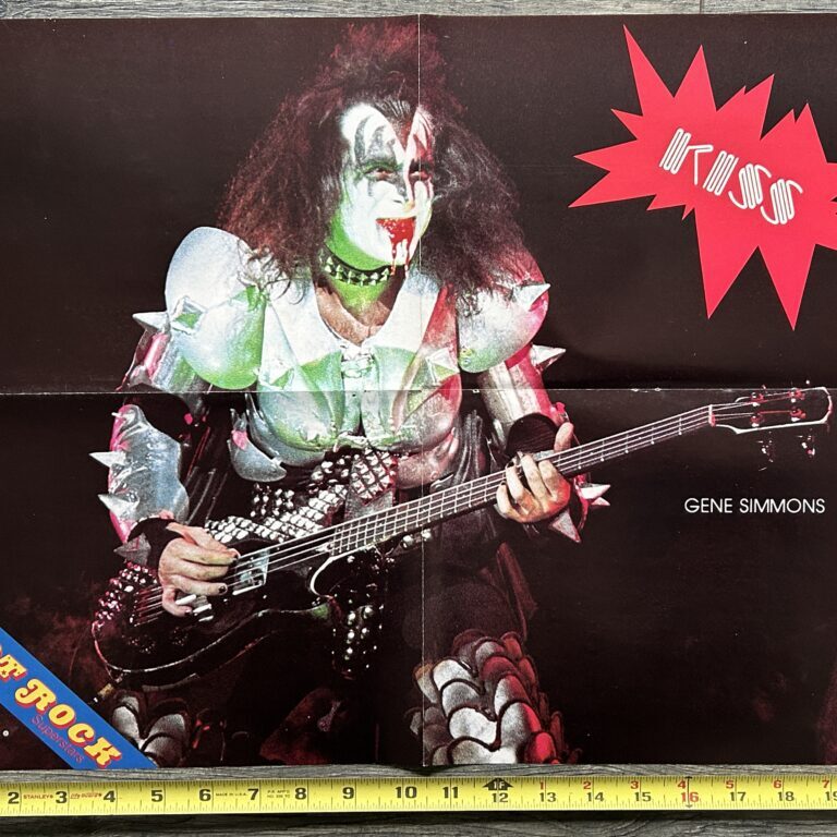 KISS Poster Centerfold GENE SIMMONS Destroyer Tour Blood Vintage Kiss Aucoin